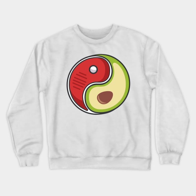 MEAT AND AVOCADO  YIN YANG Crewneck Sweatshirt by madeinchorley